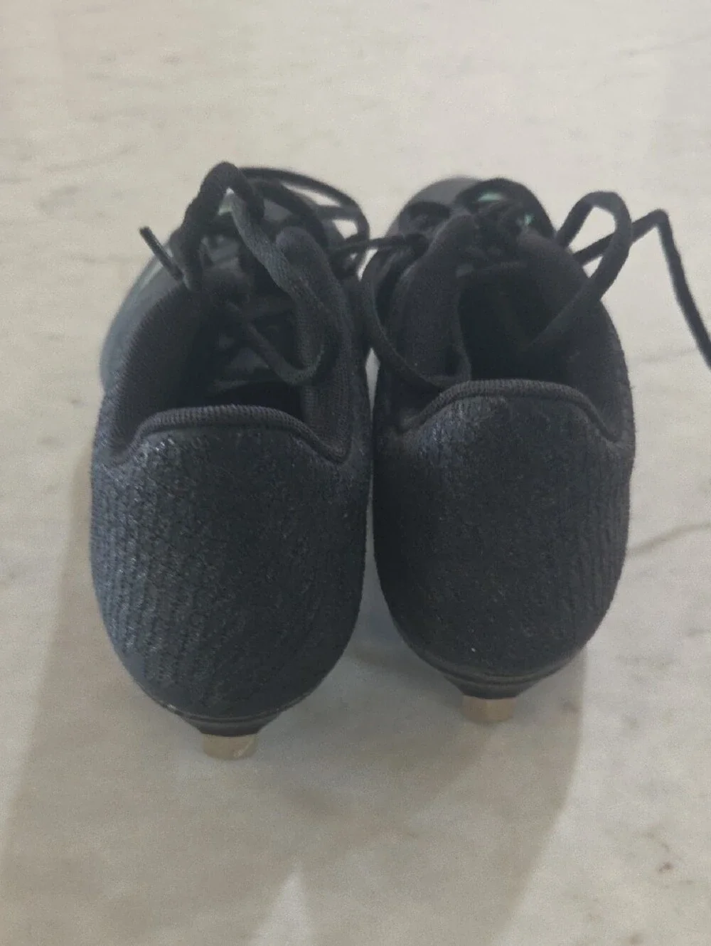 Nike Kids Black Sneakers with Orange-Yellow Swoosh